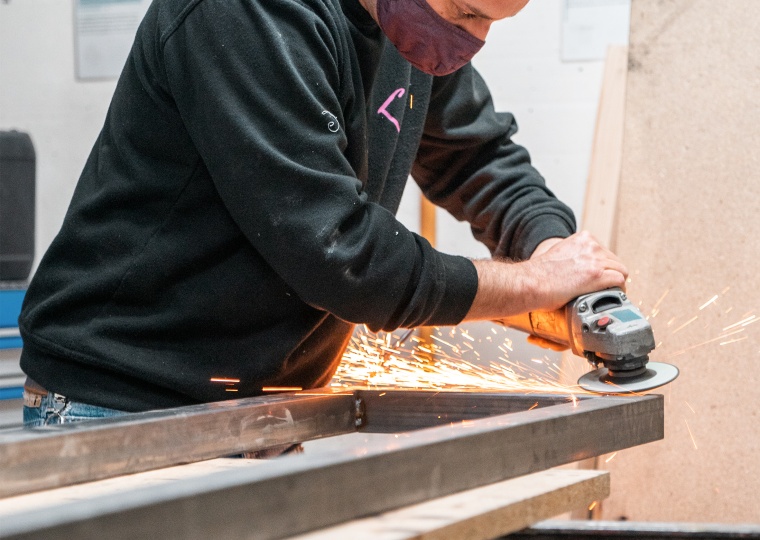 Schlosserei in der Schreinerei